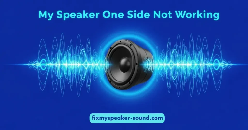 My Speaker One Side Not Working